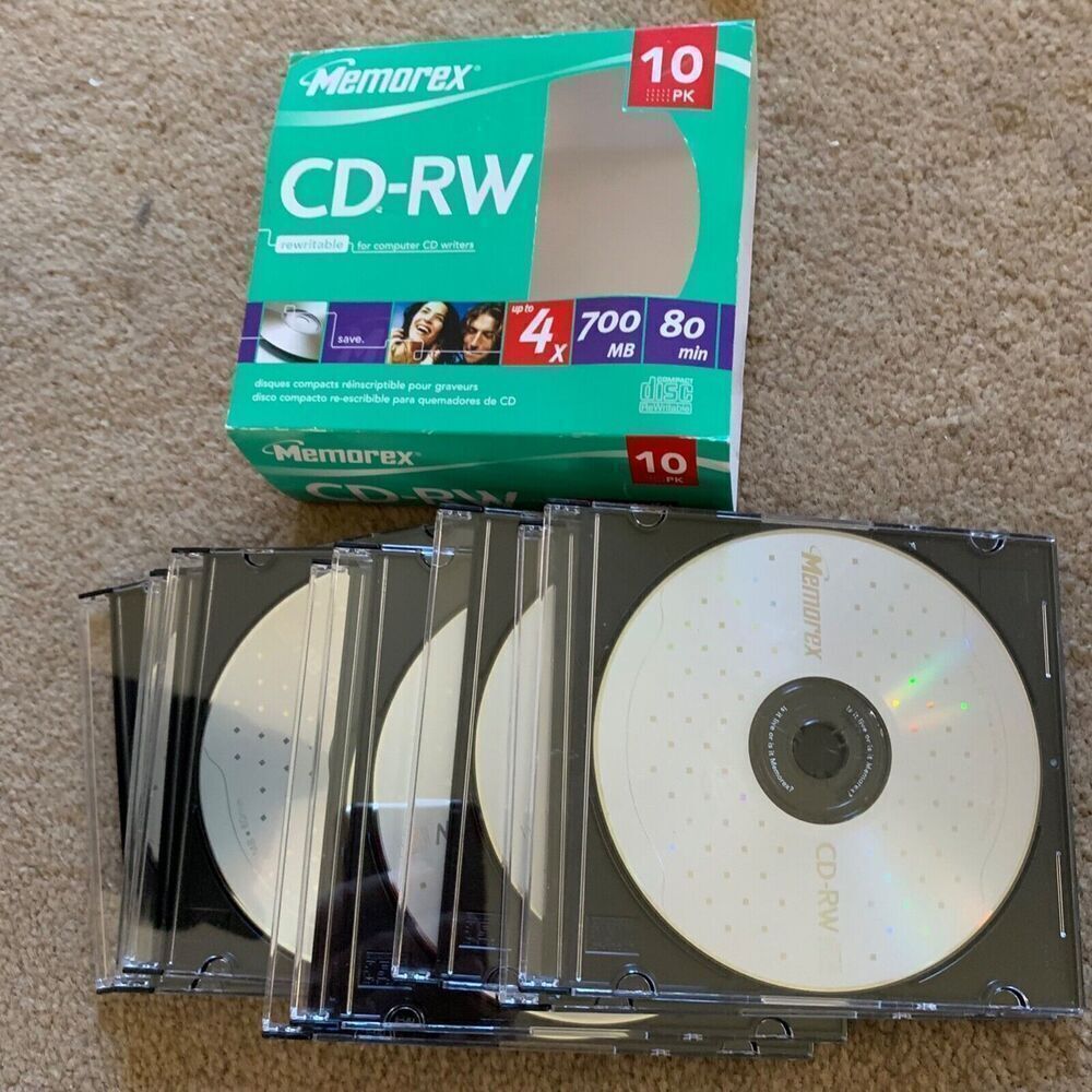 Memorex CD-RW Rewritable Discs Pack of 9